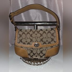 Coach Brown Signature Shoulder Bag